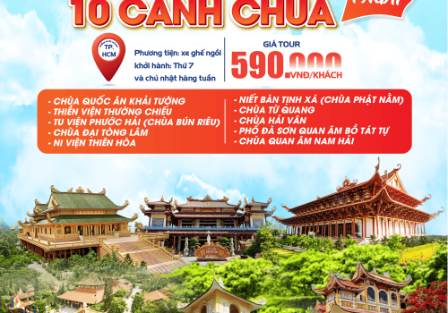 TOUR HÀNH HƯƠNG 10 CẢNH CHÙA VŨNG TÀU 1 NGÀY