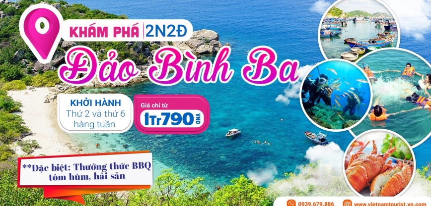 TOUR ĐẢO BÌNH BA 2N2Đ